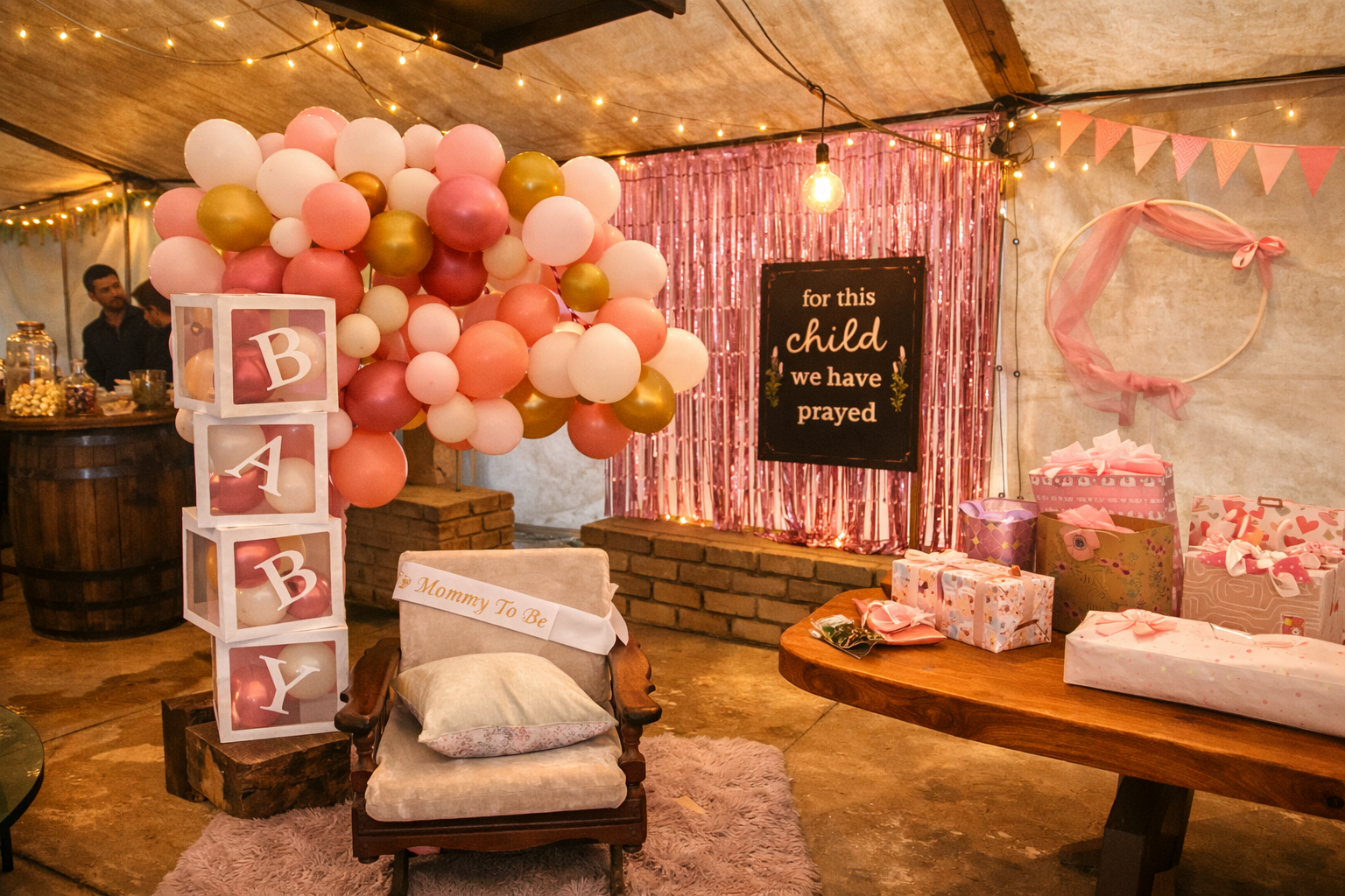 Celebration setup in Die Tent