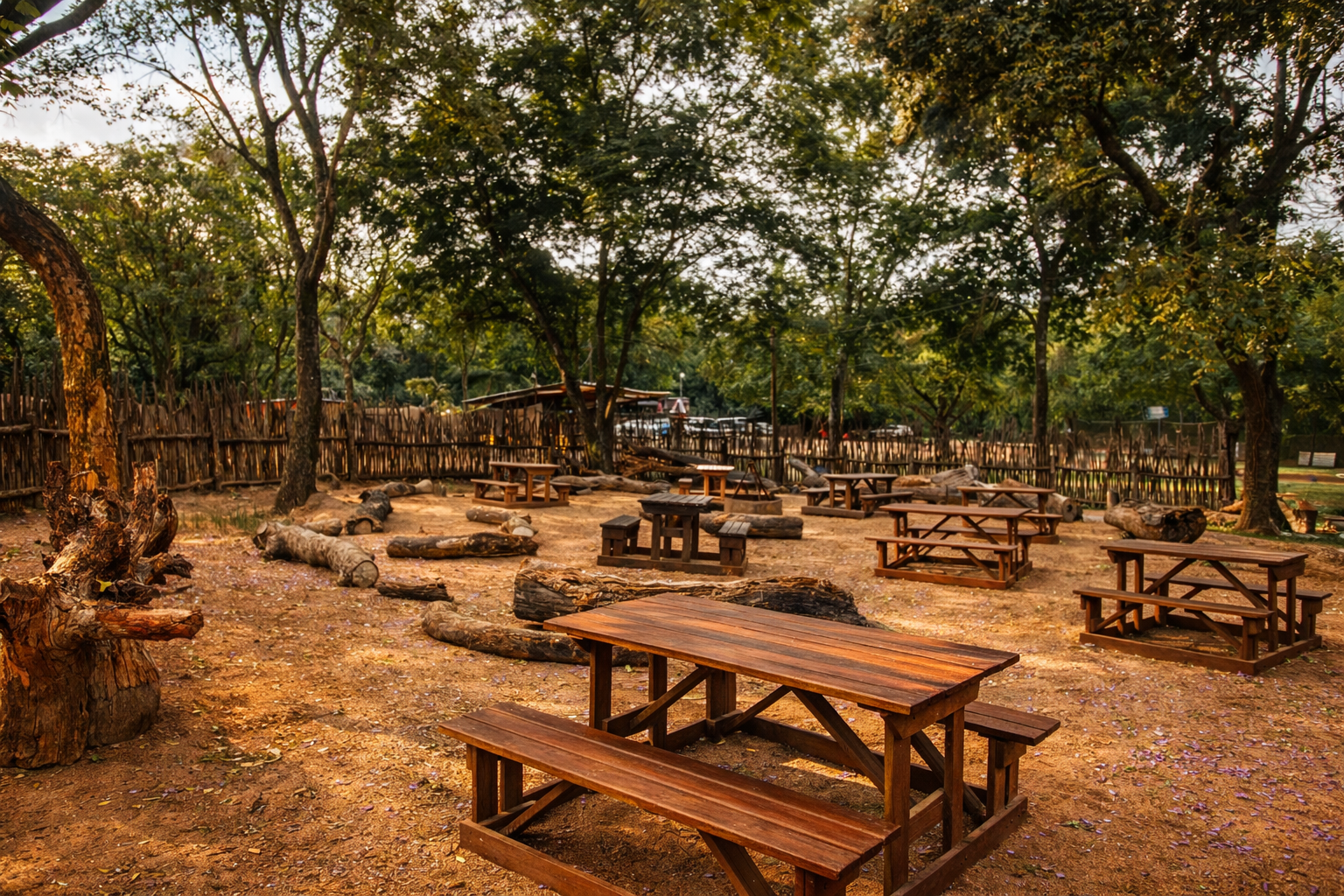 Traditional braai setup